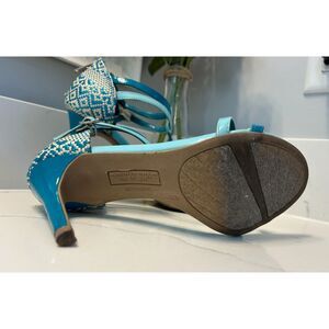 VINTAGE Light Blue Christian Siriano Strappy Sandal Heels Size 6